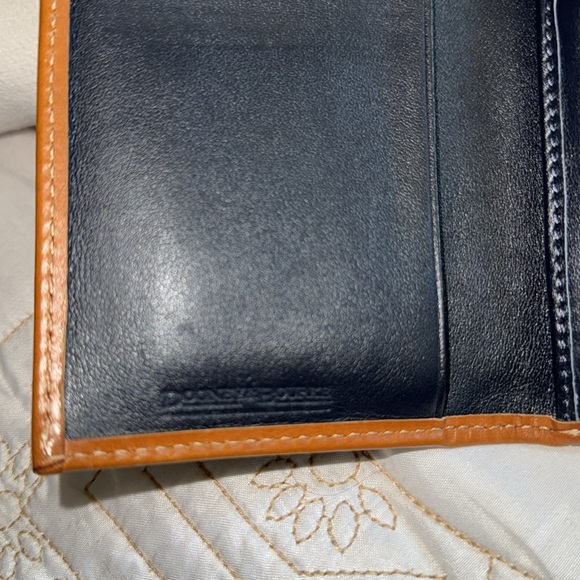 Dooney & Bourke Dark Blue Wallet with Brown Trim - Picture 5 of 5
